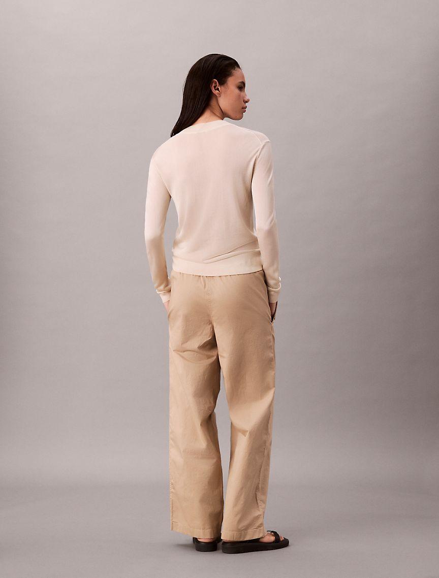 Calvin Klein Womens Cotton Cargo Pants - Brown Product Image