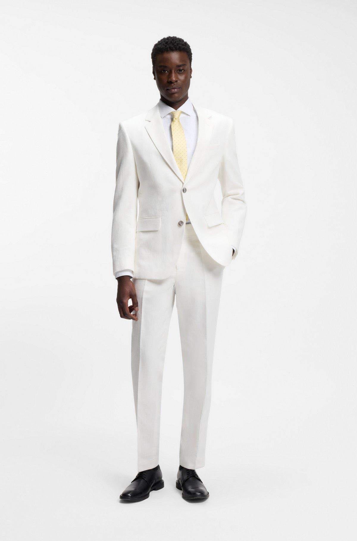 Slim-fit shirt in cotton and linen Product Image