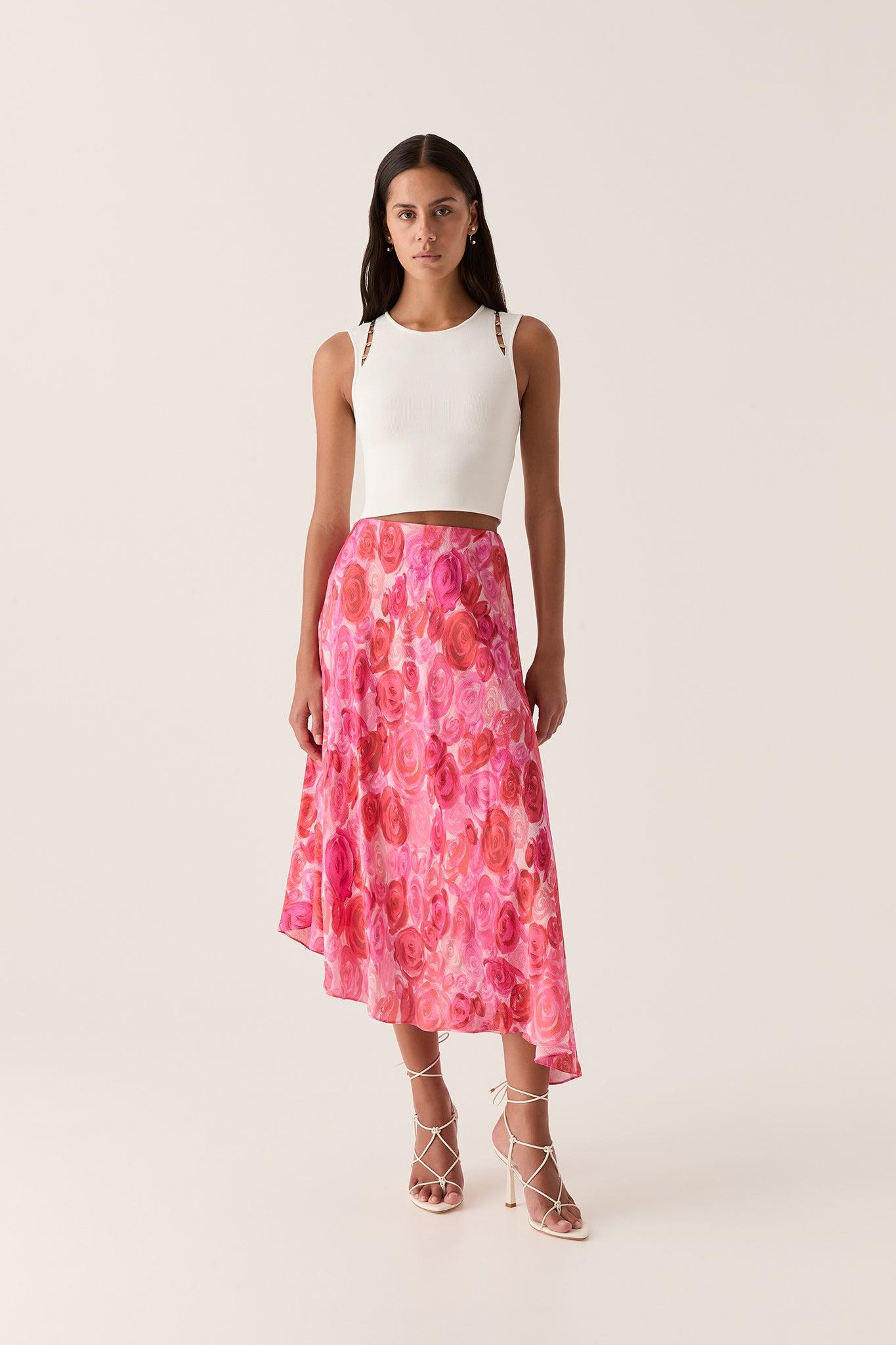 Valeria Asymmetric Midi Skirt Product Image