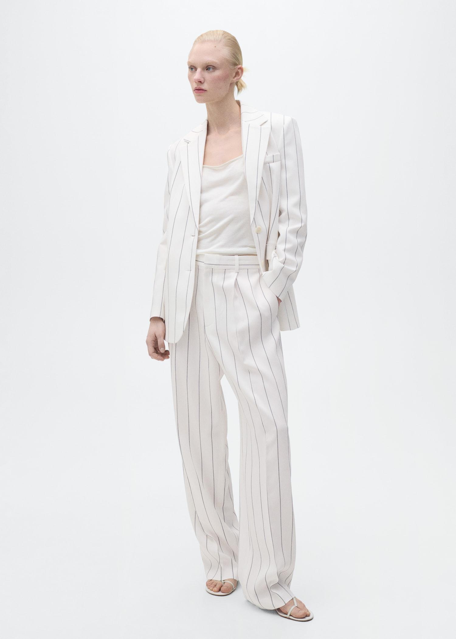Striped suit pants - Women | MANGO USA Product Image