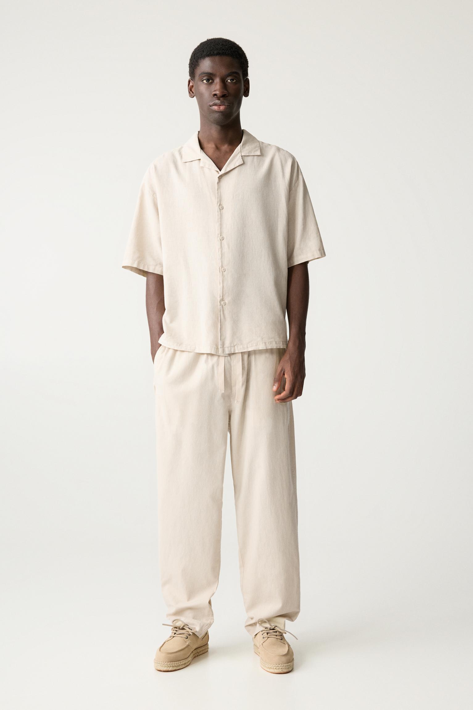 Linen blend sweatpants Product Image