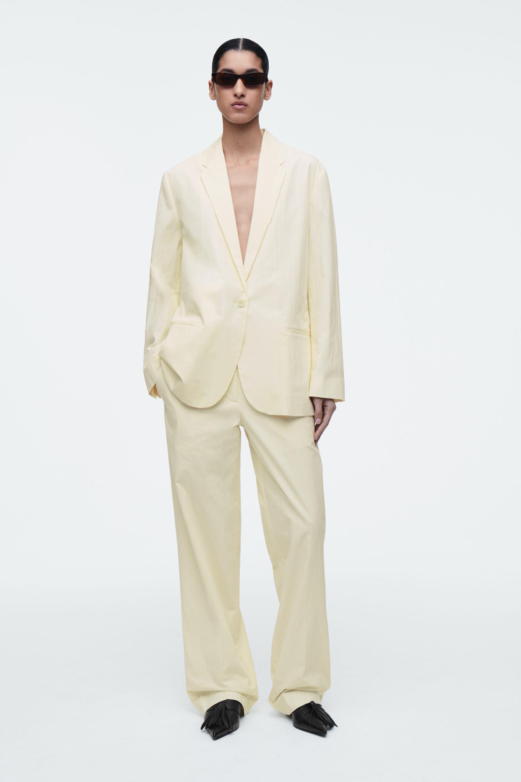 TAILORED COTTON STRAIGHTLEG TROUSERS Product Image