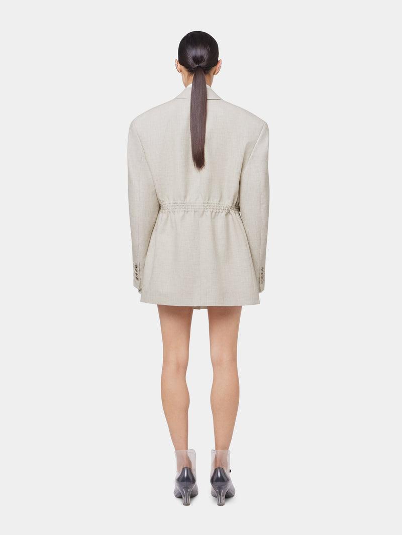 BEIGE BLAZER IN MOTTLED WOOL Product Image