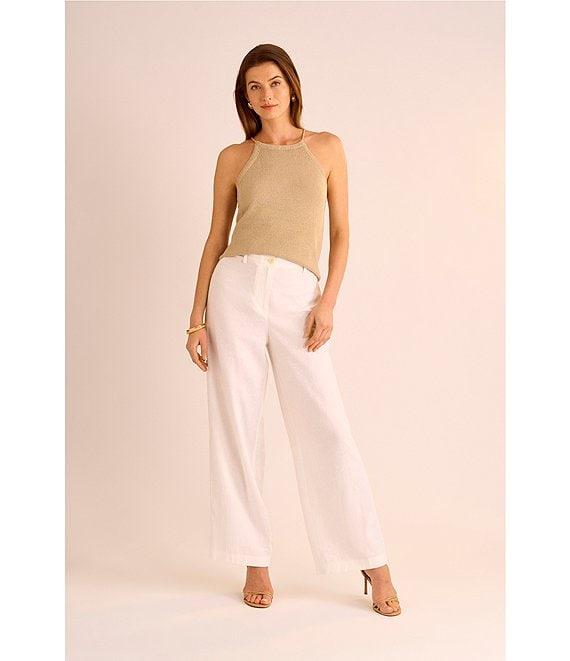 Vince Camuto Knit Halter Tie Neck Tassel Tank Product Image