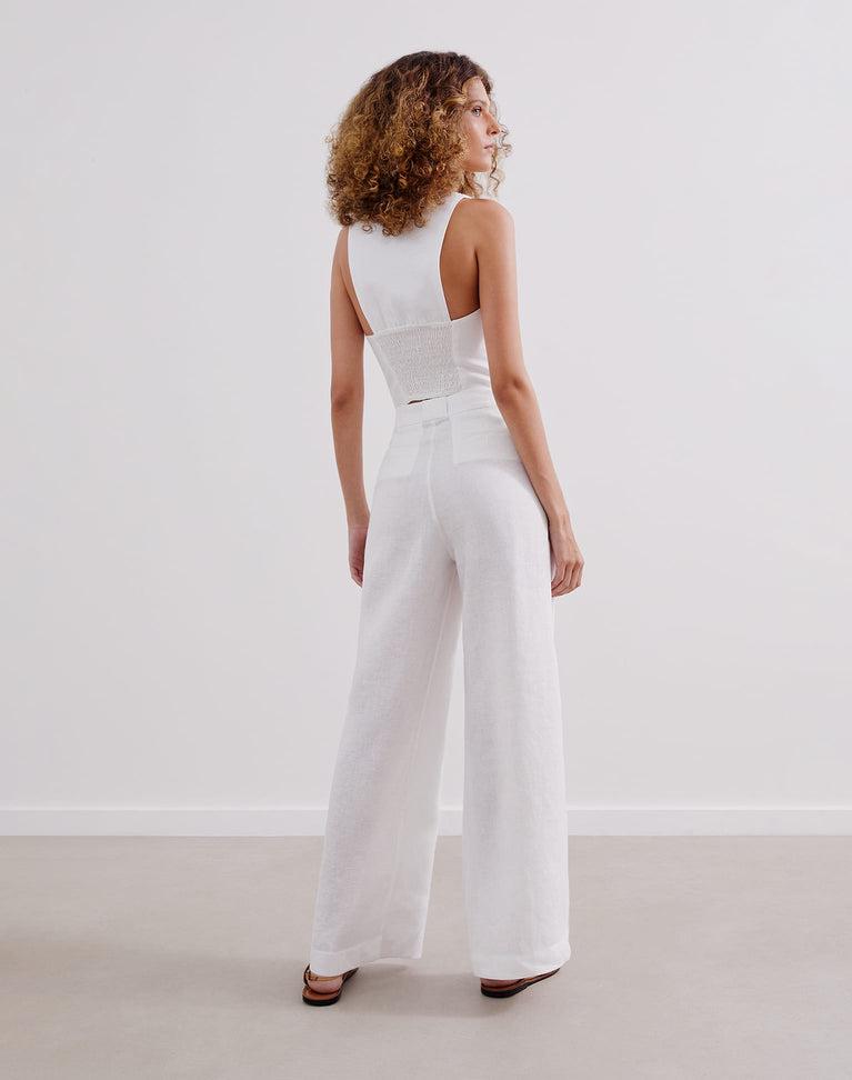 Hana Pants (exchange only) - Off White Product Image
