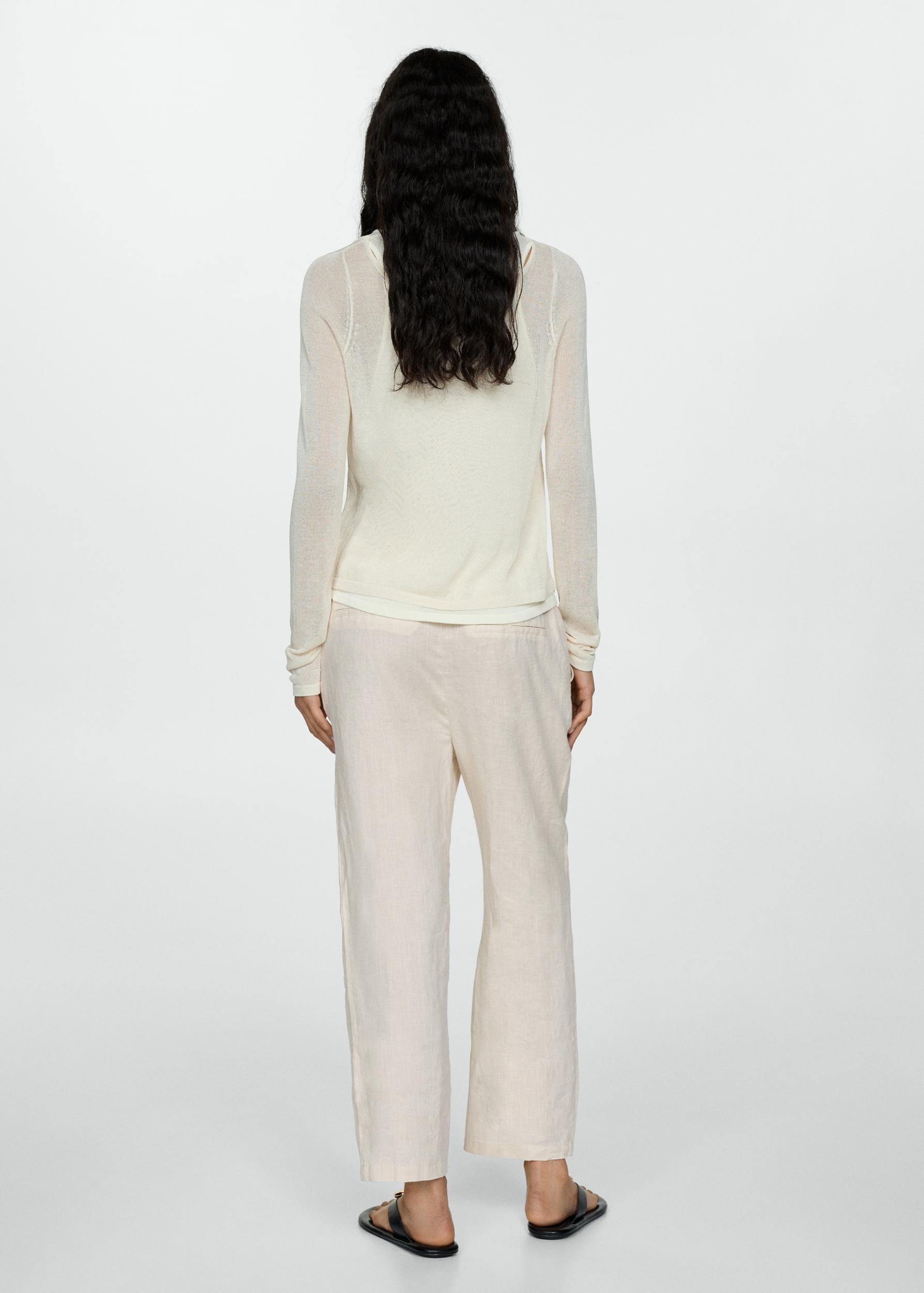Linen jogger pants - Women | MANGO USA Product Image