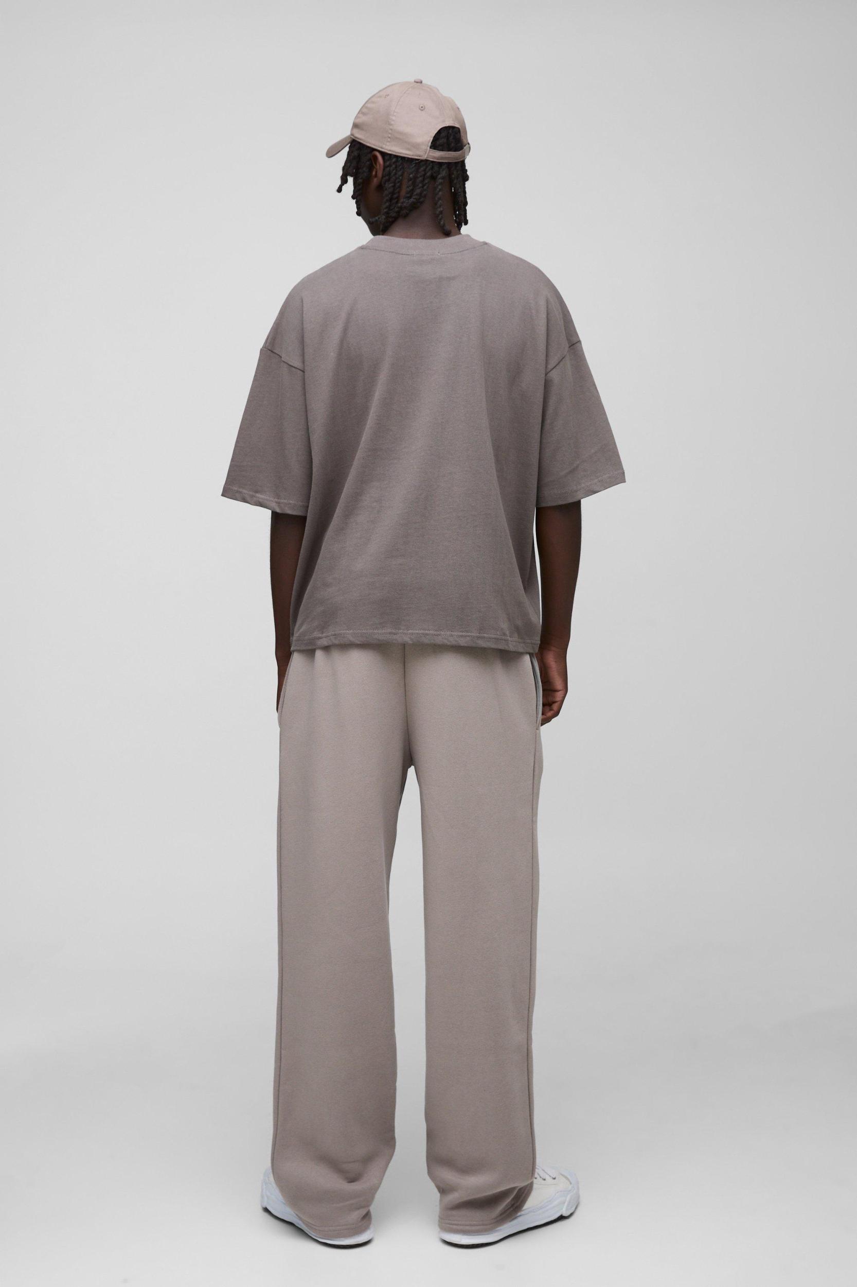 Oversized Boxy Extended Neck Peached Heavyweight T-shirt | boohooMAN USA Product Image