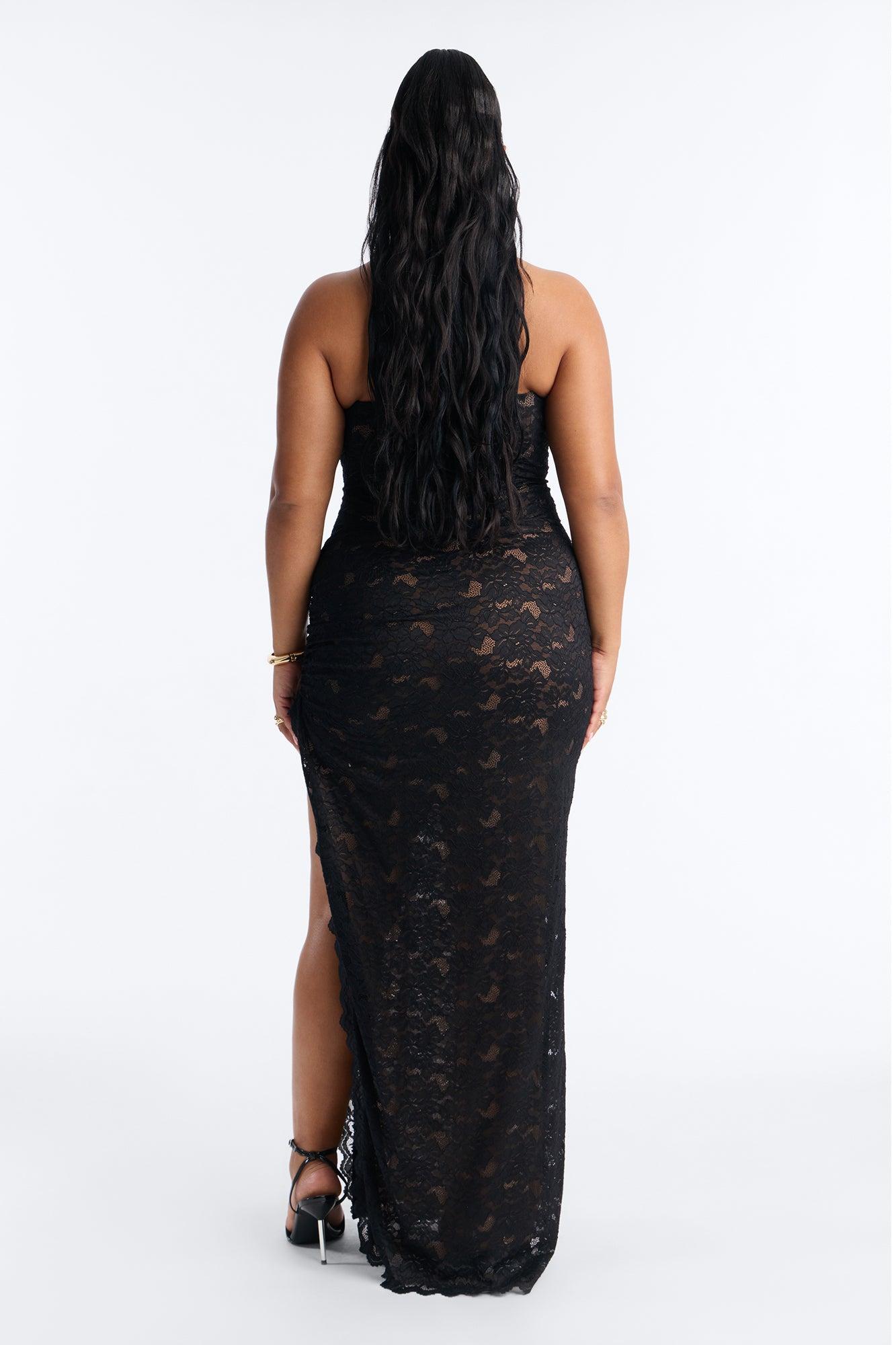 Lovely In Lace Maxi Dress - Black Female Product Image