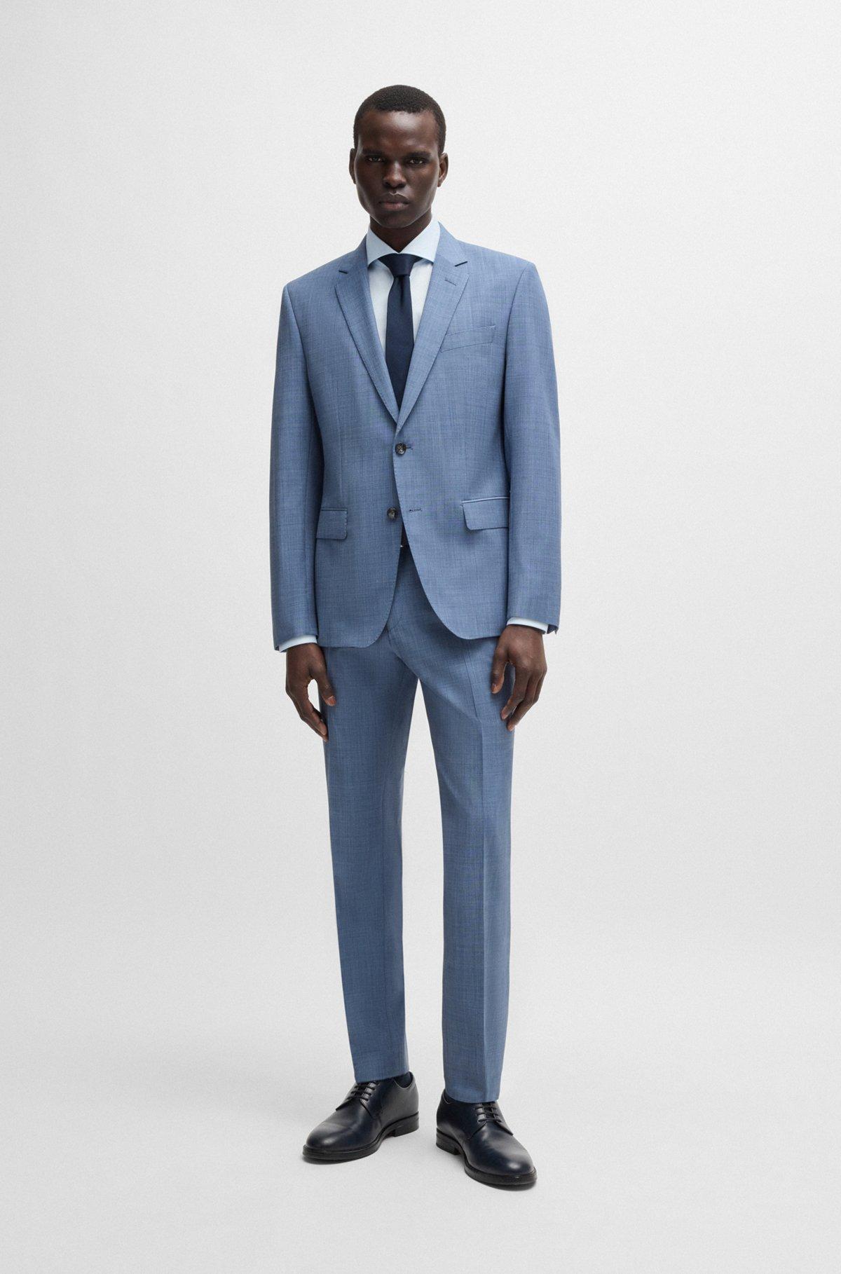 Slim-fit shirt in a structured cotton blend Product Image