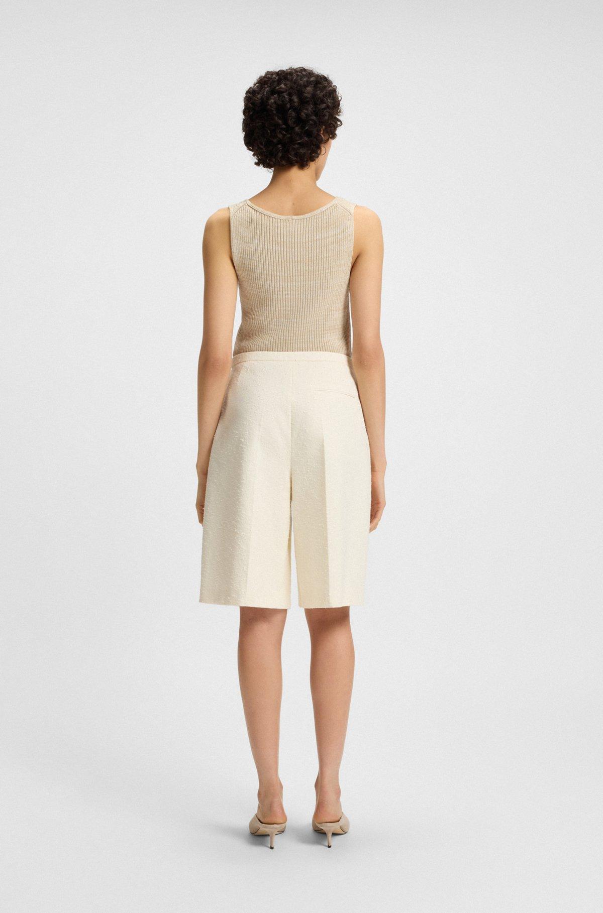 Relaxed-fit shorts in Italian bouclé Product Image