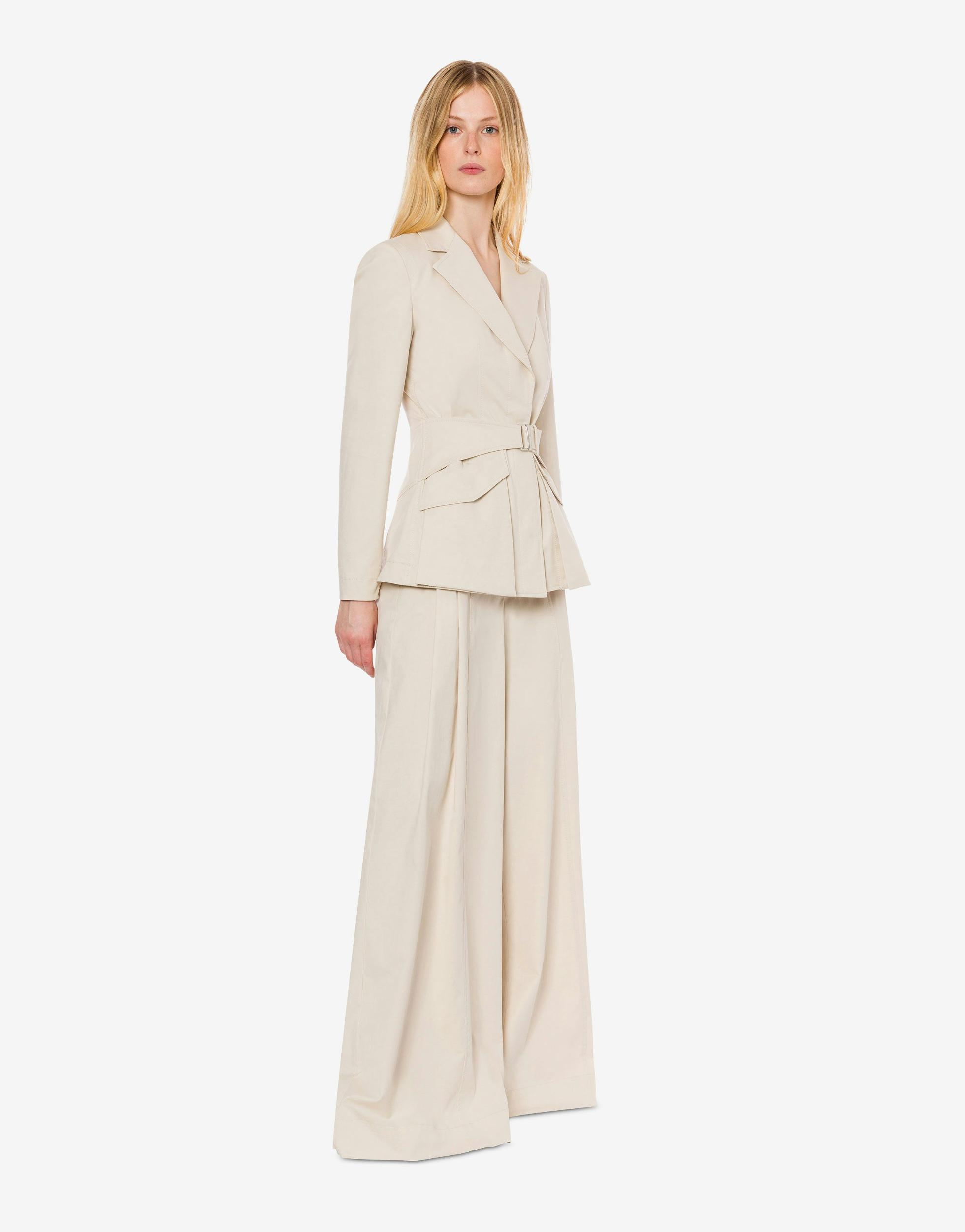 Stretch satin oversize trousers Product Image