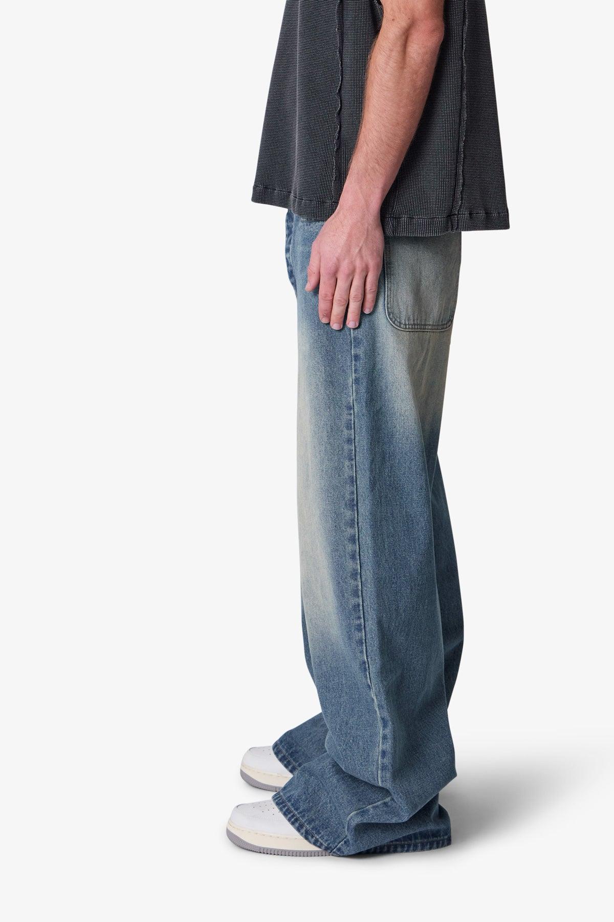 Baggy Washed Rave Denim - Medium Blue Product Image