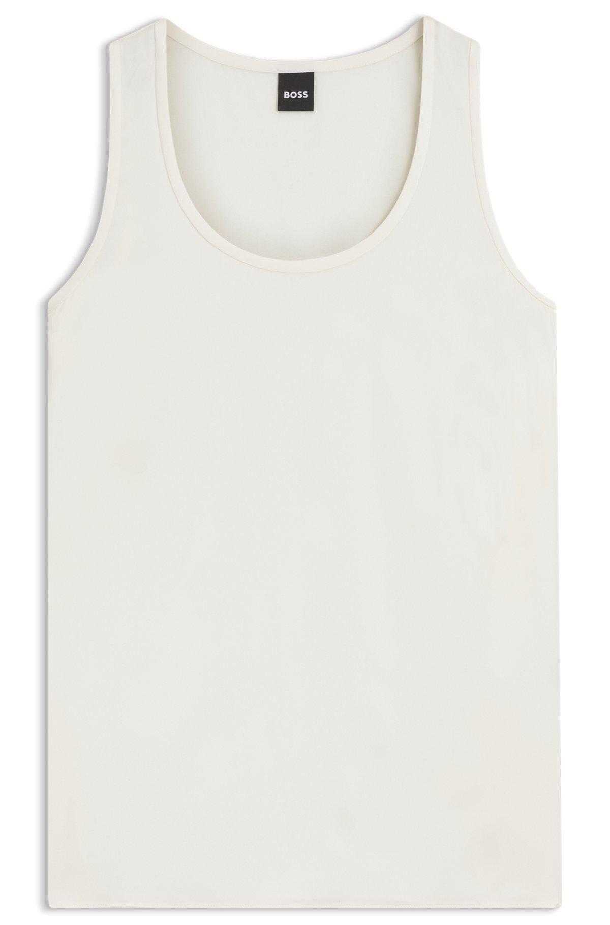 Sleeveless top in stretch silk Product Image
