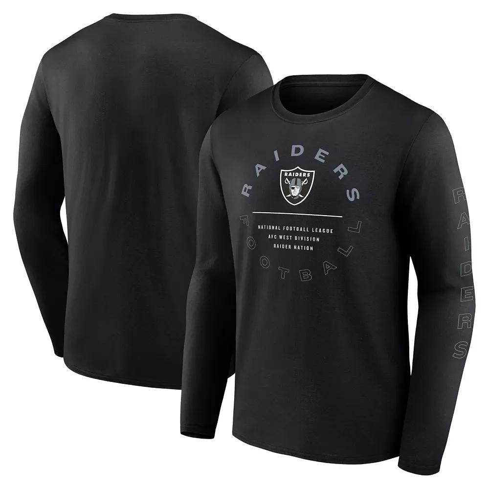 Men's Fanatics Black Las Vegas Raiders Stat Sheet Long Sleeve T-Shirt,  Product Image