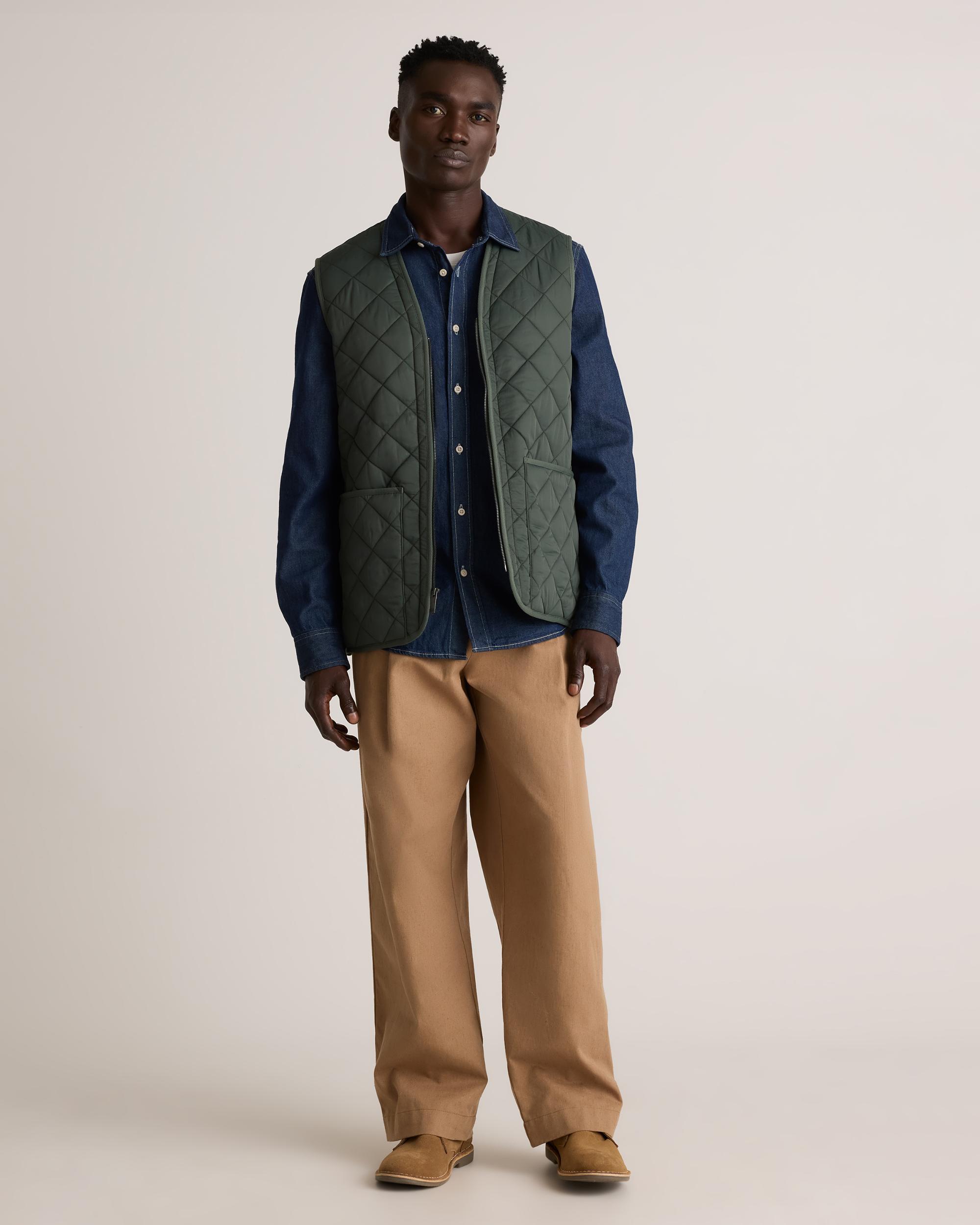 Quince | Men's Featherless Quilted Fleece-Lined Liner Vest Nylon Product Image