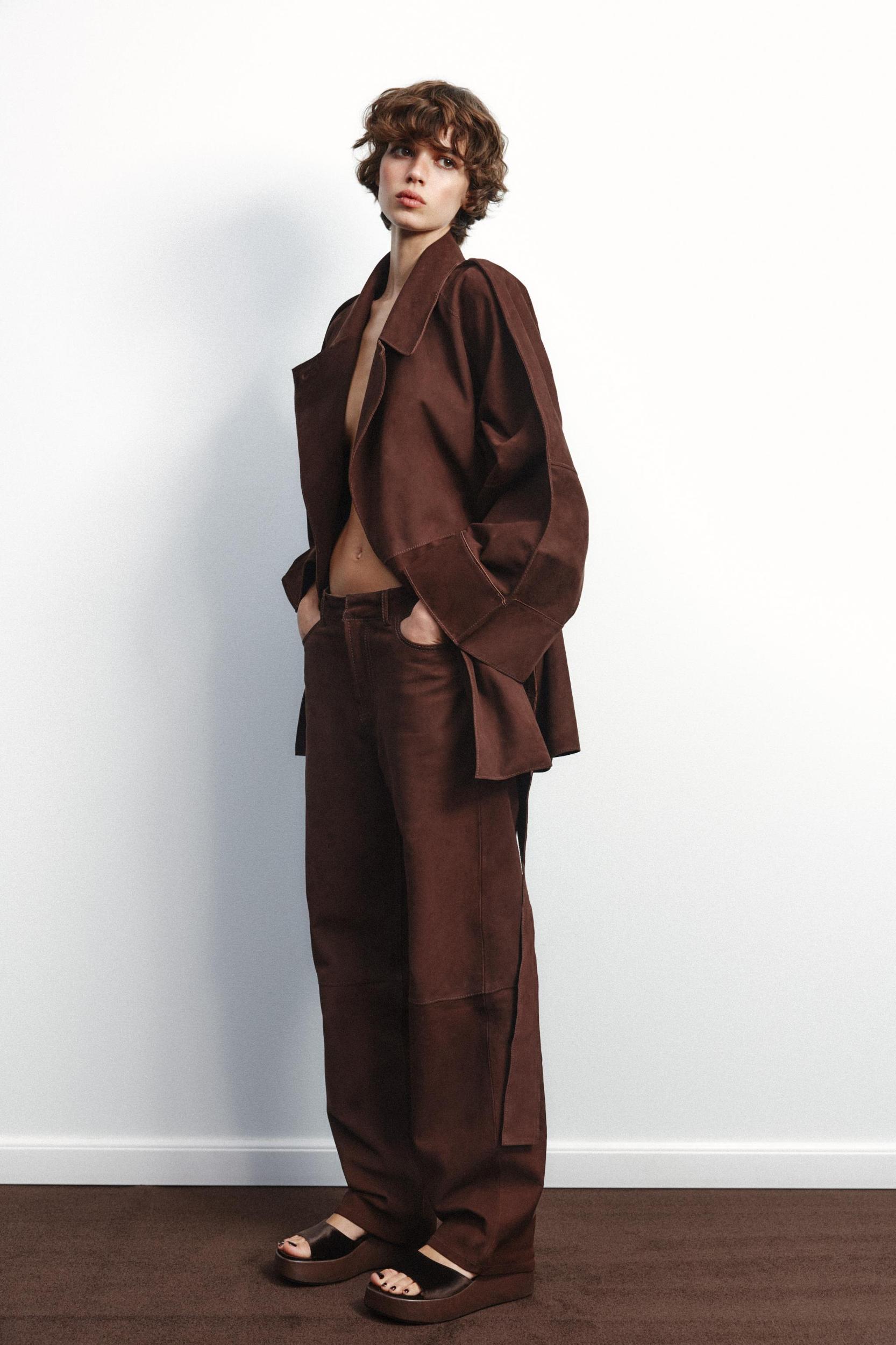 SUEDE LEATHER PANTS Product Image