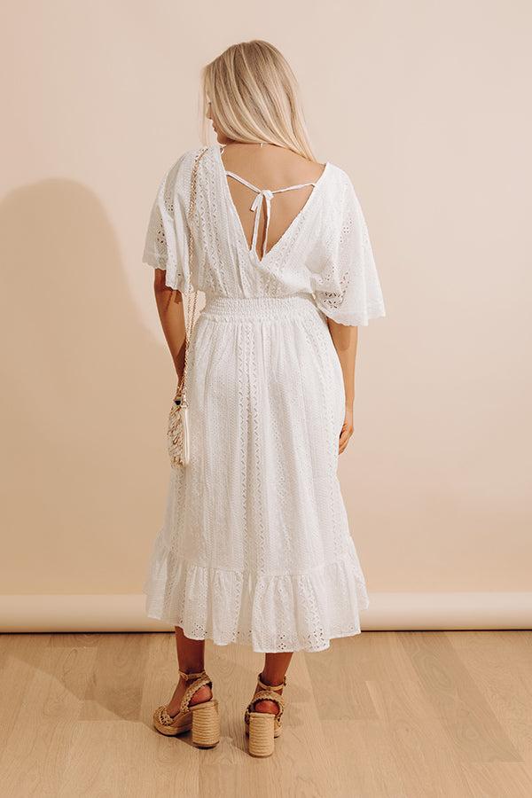 Romantic Bliss Eyelet Midi Dress Product Image