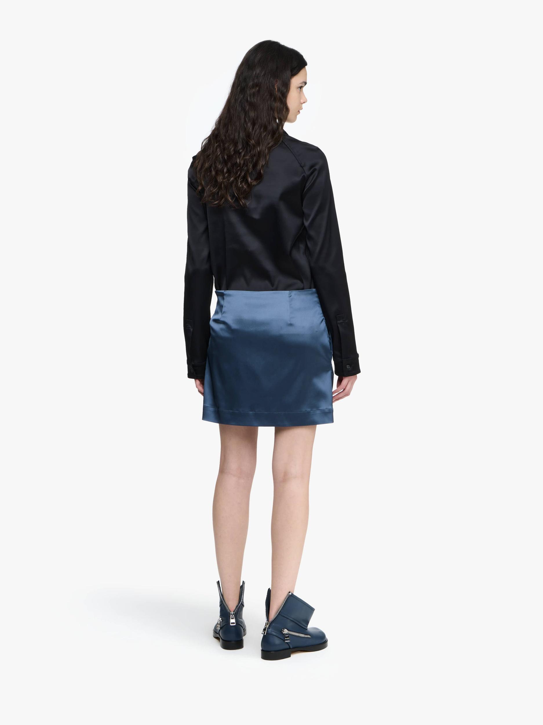 LEATHER TAB MINI SKIRT Product Image