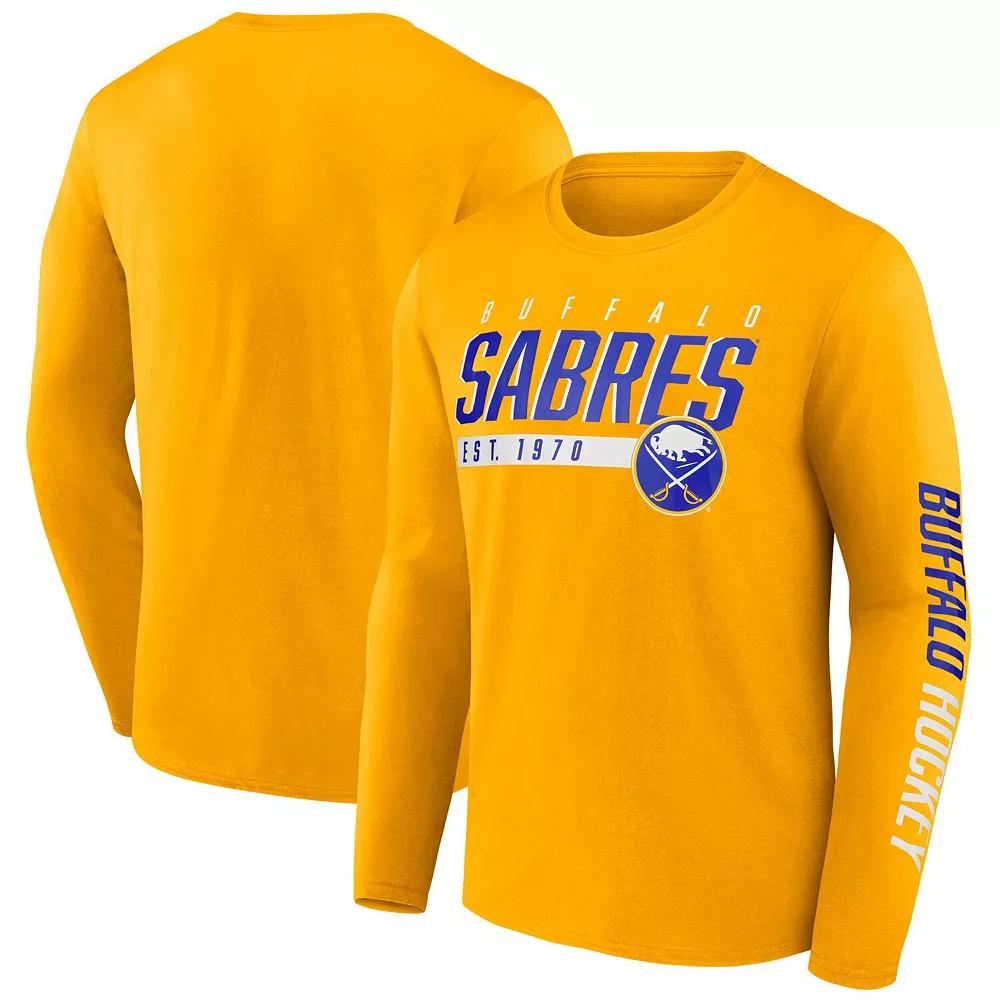 Men's Fanatics  Gold Buffalo Sabres Long Sleeve T-Shirt, Size: Large Product Image