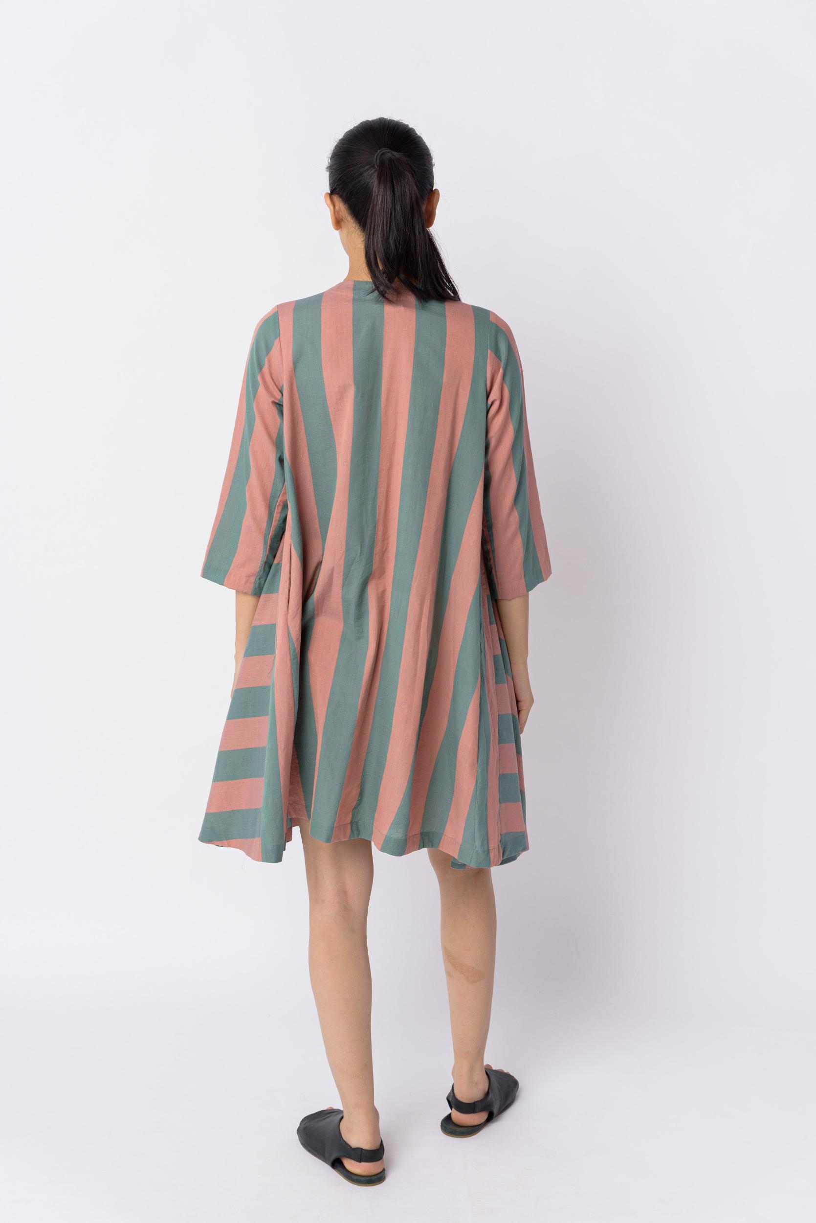 Candy striped short dress Product Image