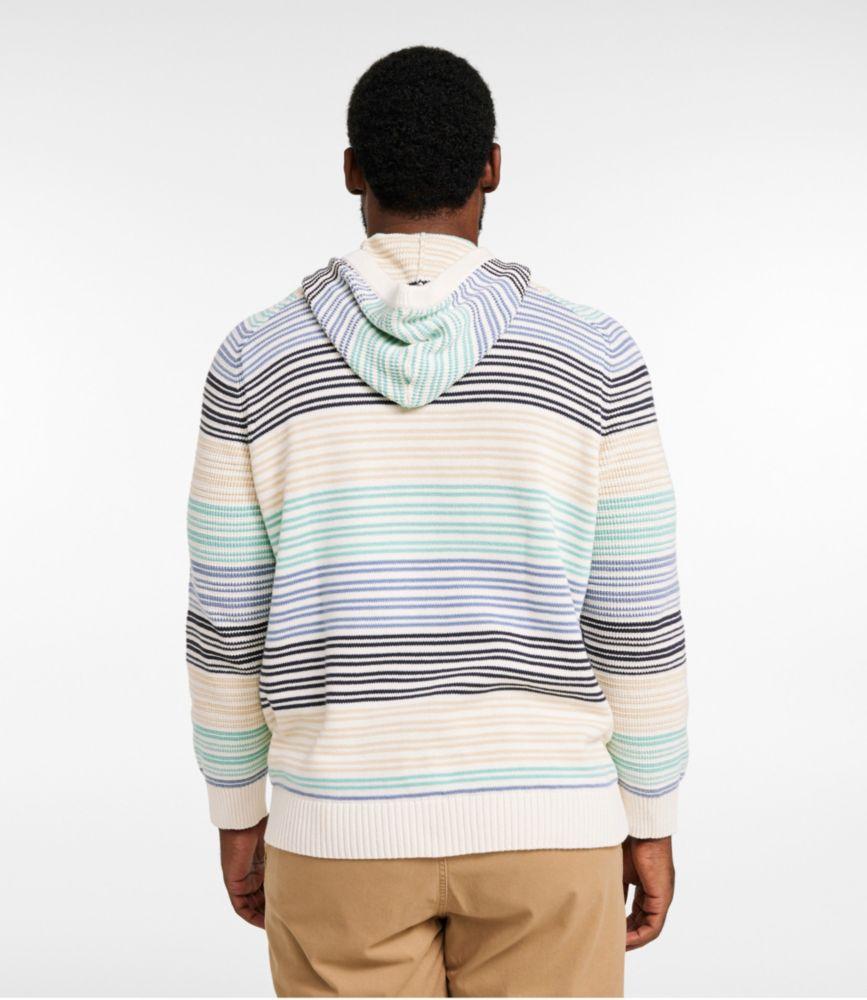 Men's Sunwashed Textured Cotton Sweater, Hoodie, Stripe Product Image