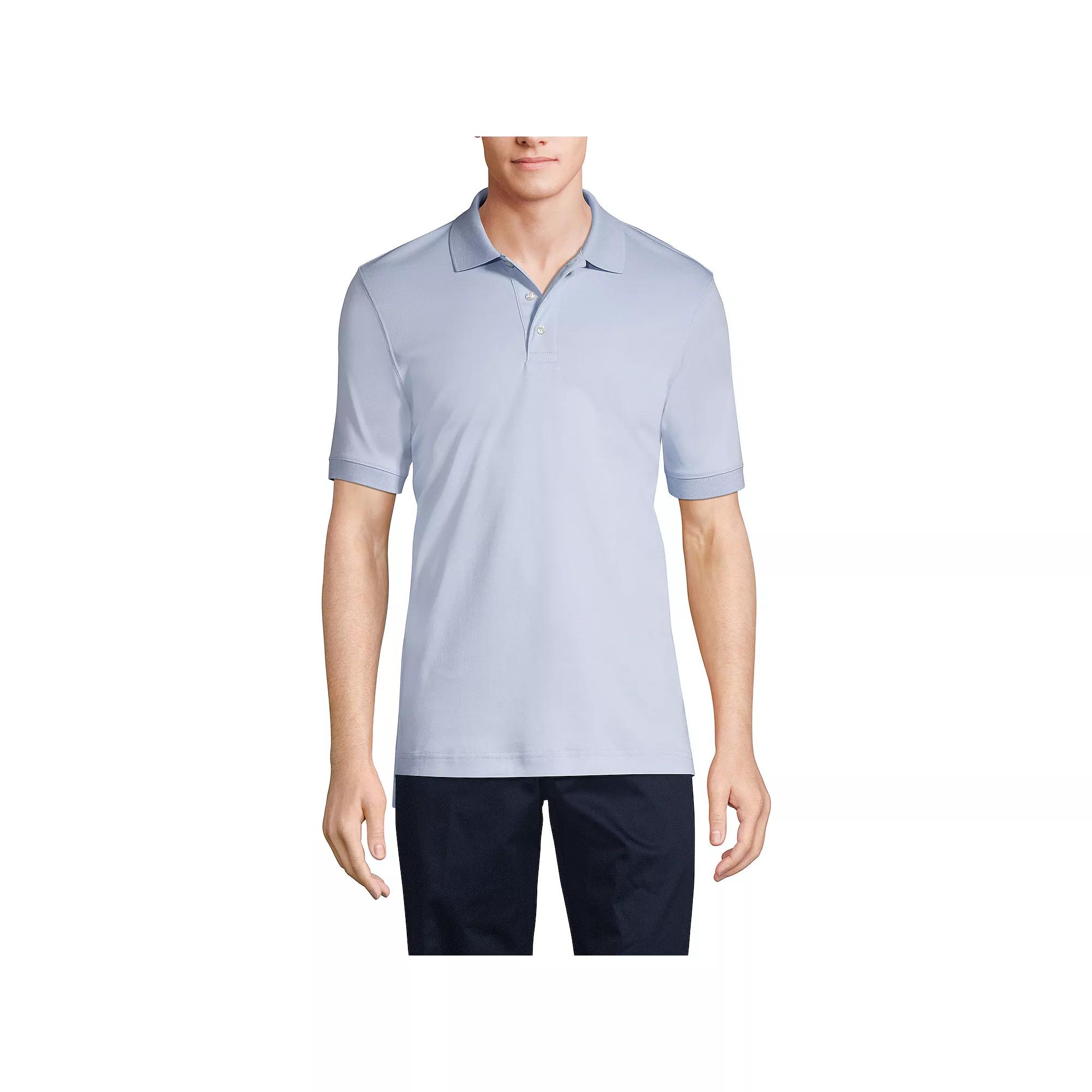 Big & Tall Lands' End School Uniform Short Sleeve Interlock Polo, Men's,  Product Image