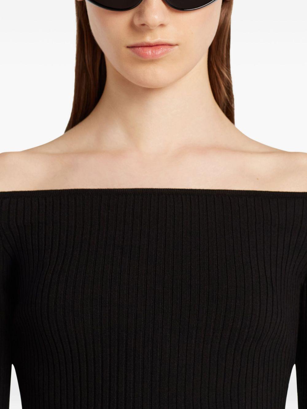 off-shoulder ribbed top Product Image