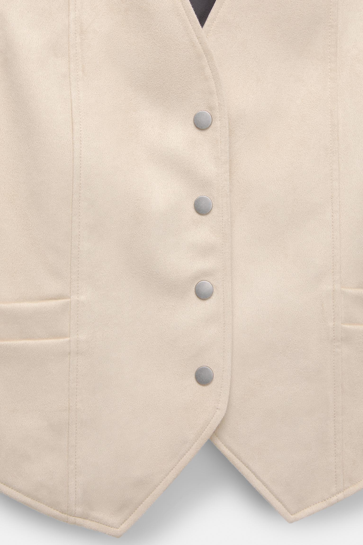 Faux suede vest Product Image