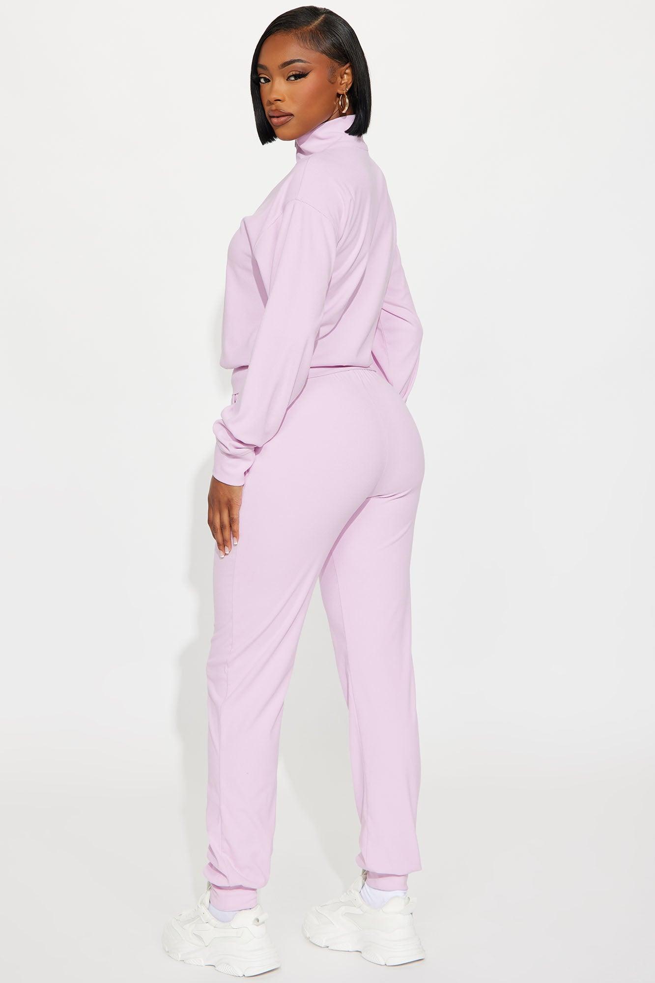 Gianna Ribbed Jogger Set - Pink Female Product Image
