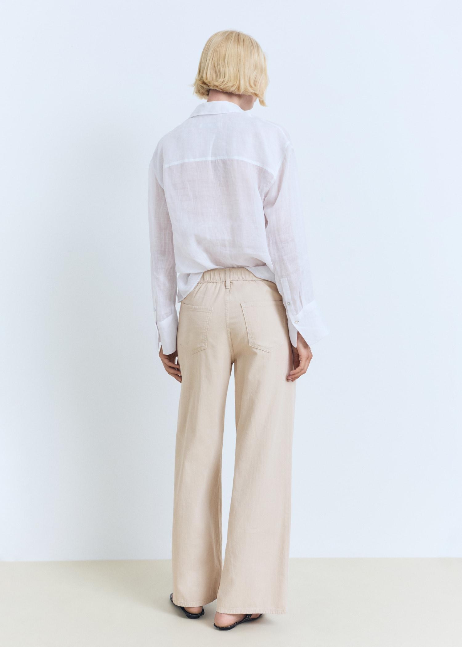 Straight-fit mid-rise denim pants - Women | MANGO USA Product Image