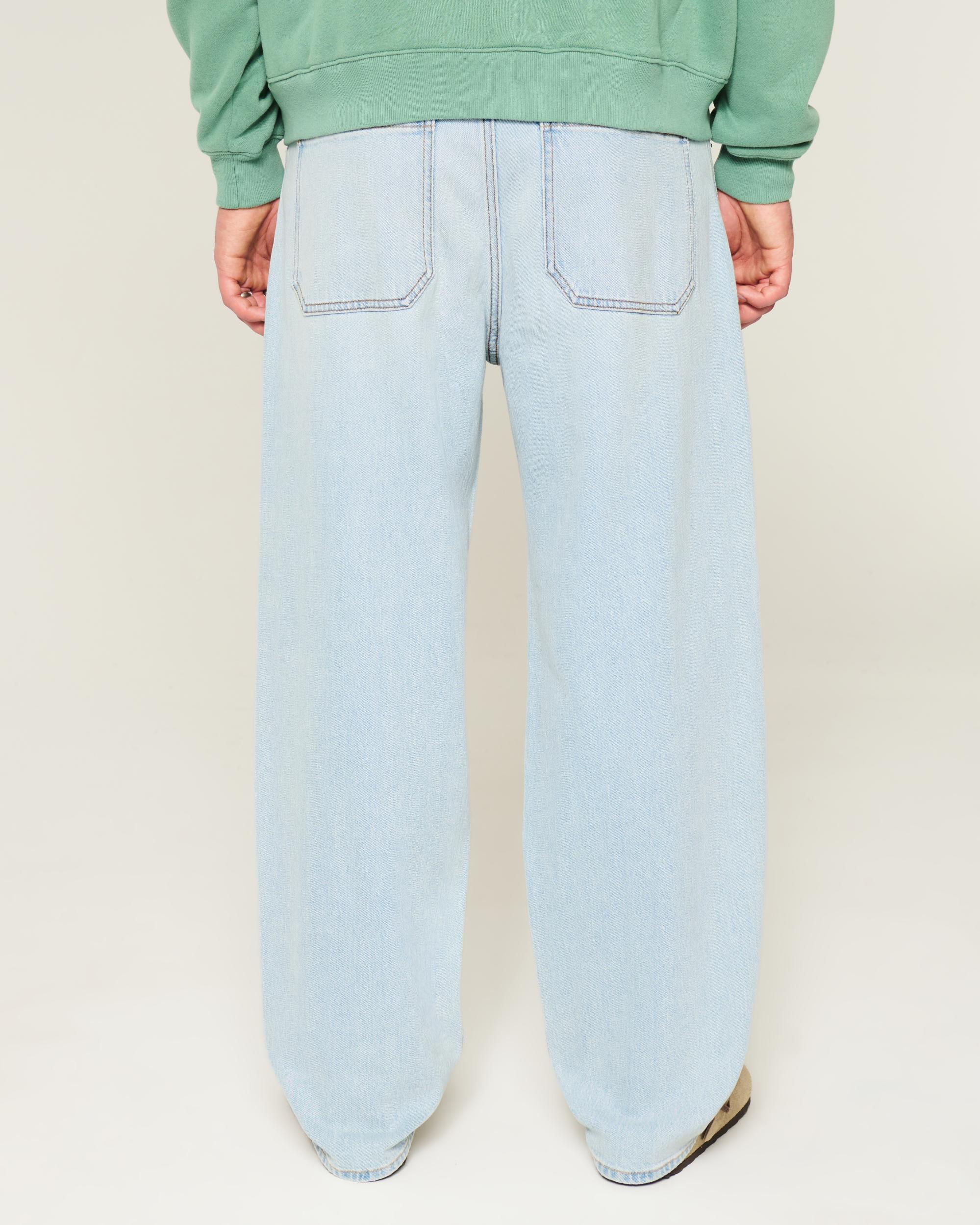 Light Wash Skater Baggy Jeans Product Image