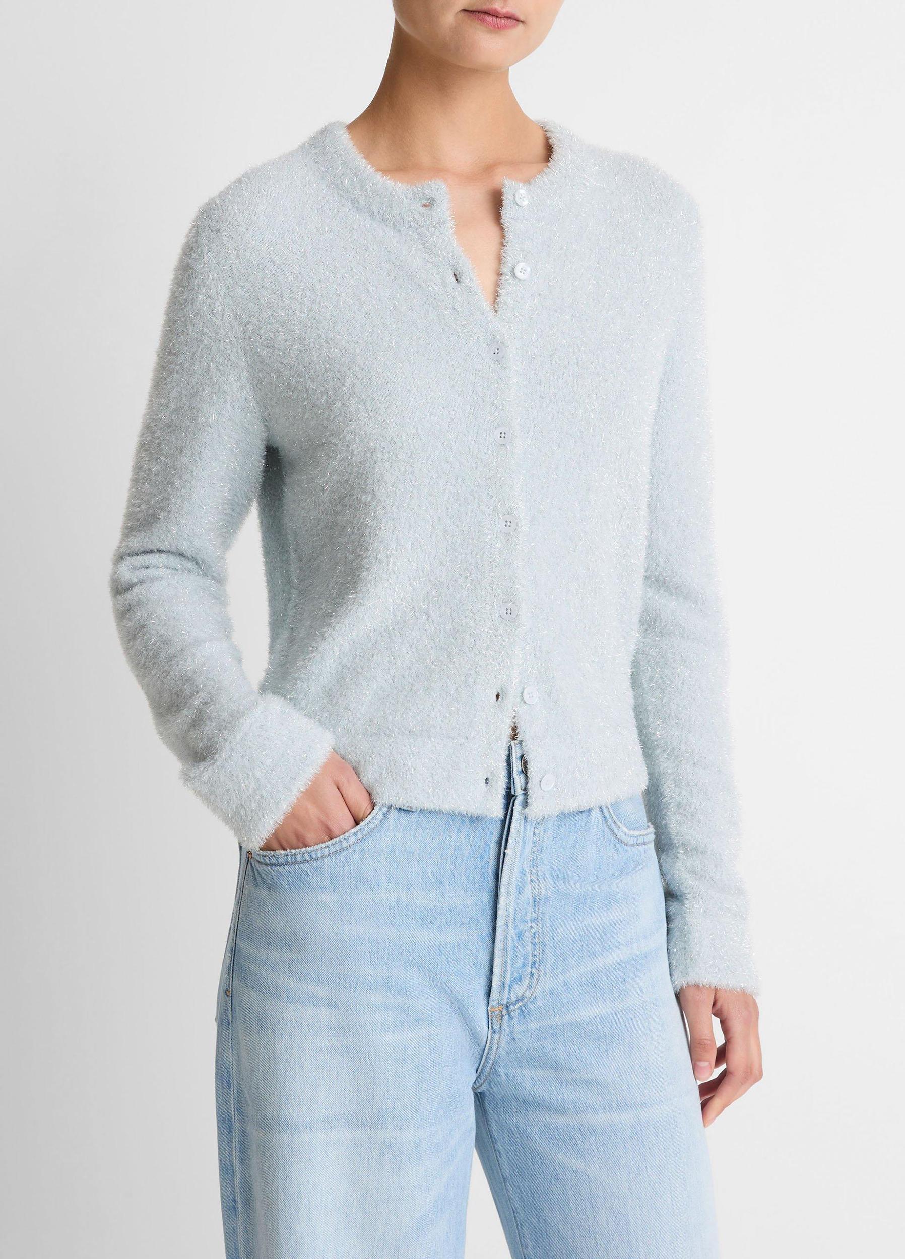 Metallic Eyelash Cardigan Product Image