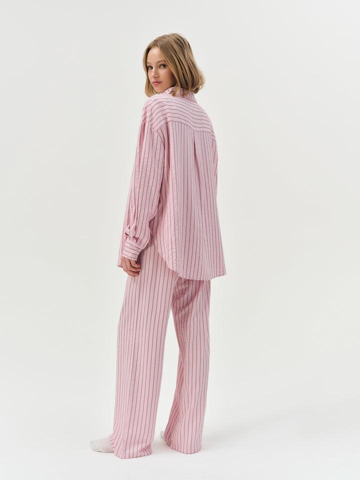 Mindy Button-Down Shirt — Pink Product Image