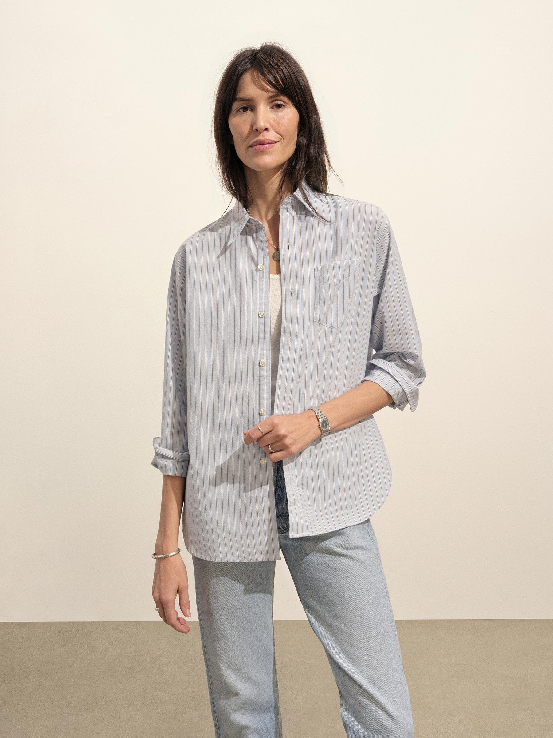 Sea Salt Stripe Mainstay Cotton Shirt Product Image