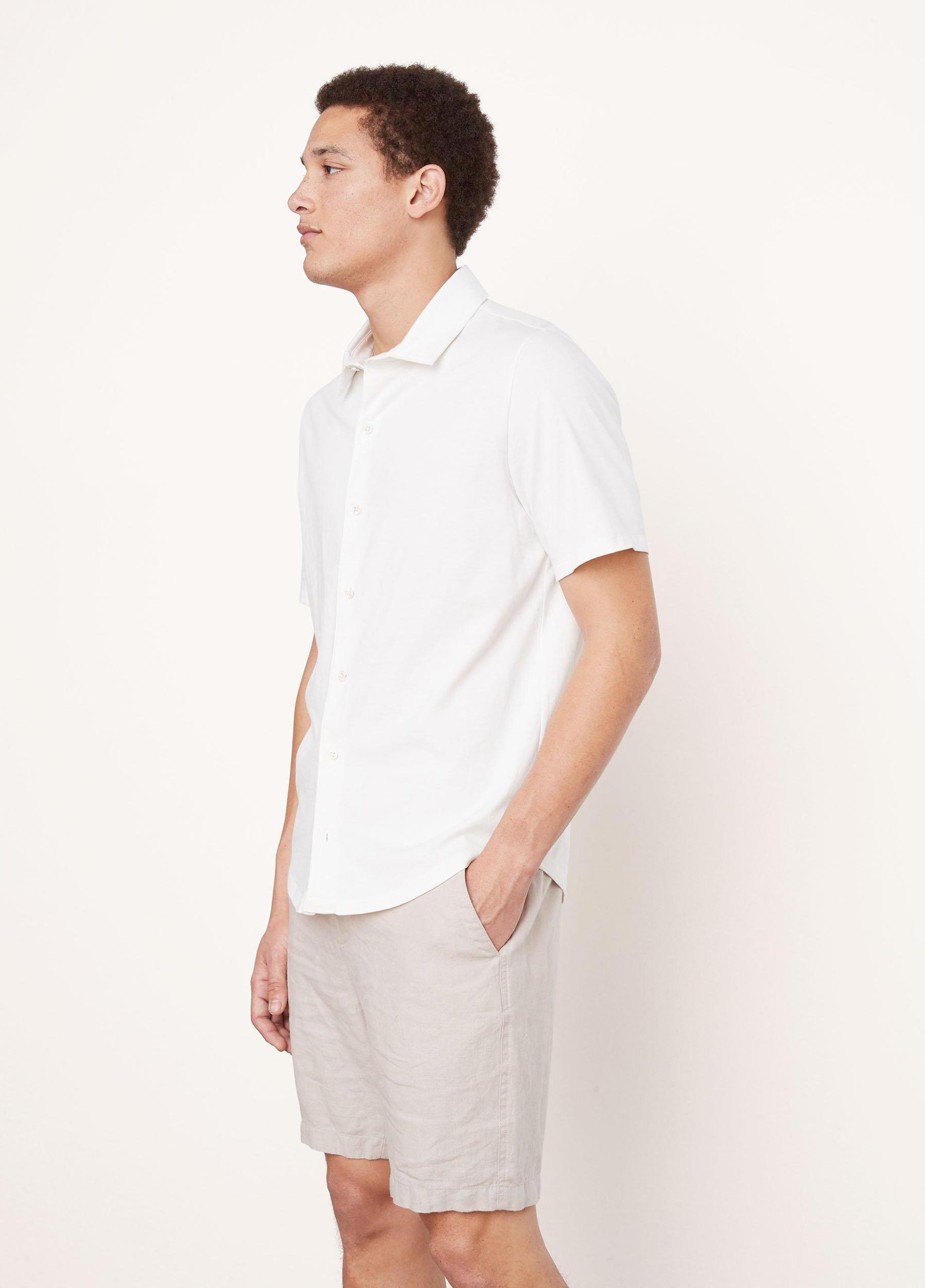Pima Cotton Short Sleeve Button Down Shirt Product Image