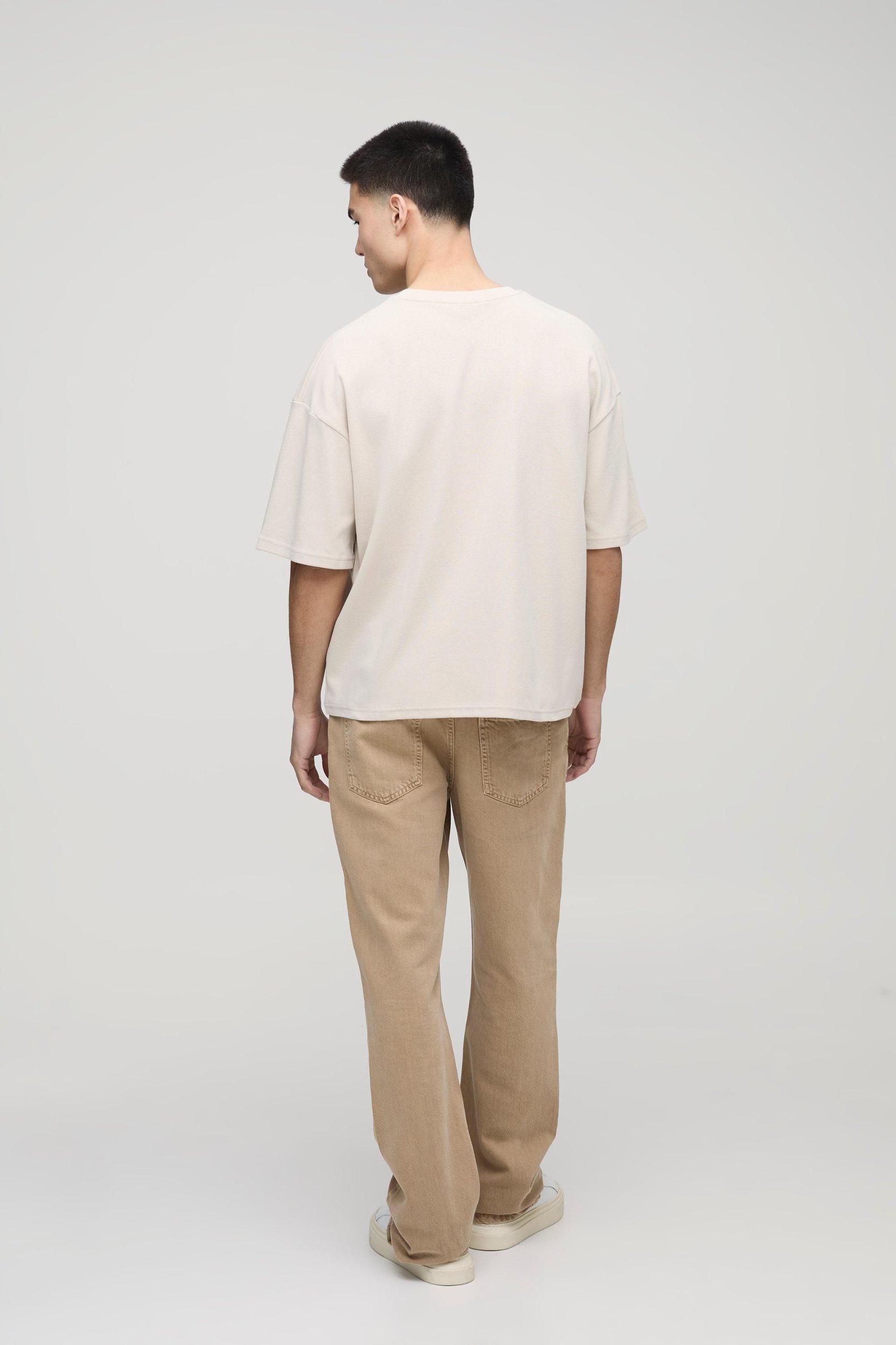 Oversized Boxy Embroidered Graphic T-shirt | boohooMAN USA Product Image