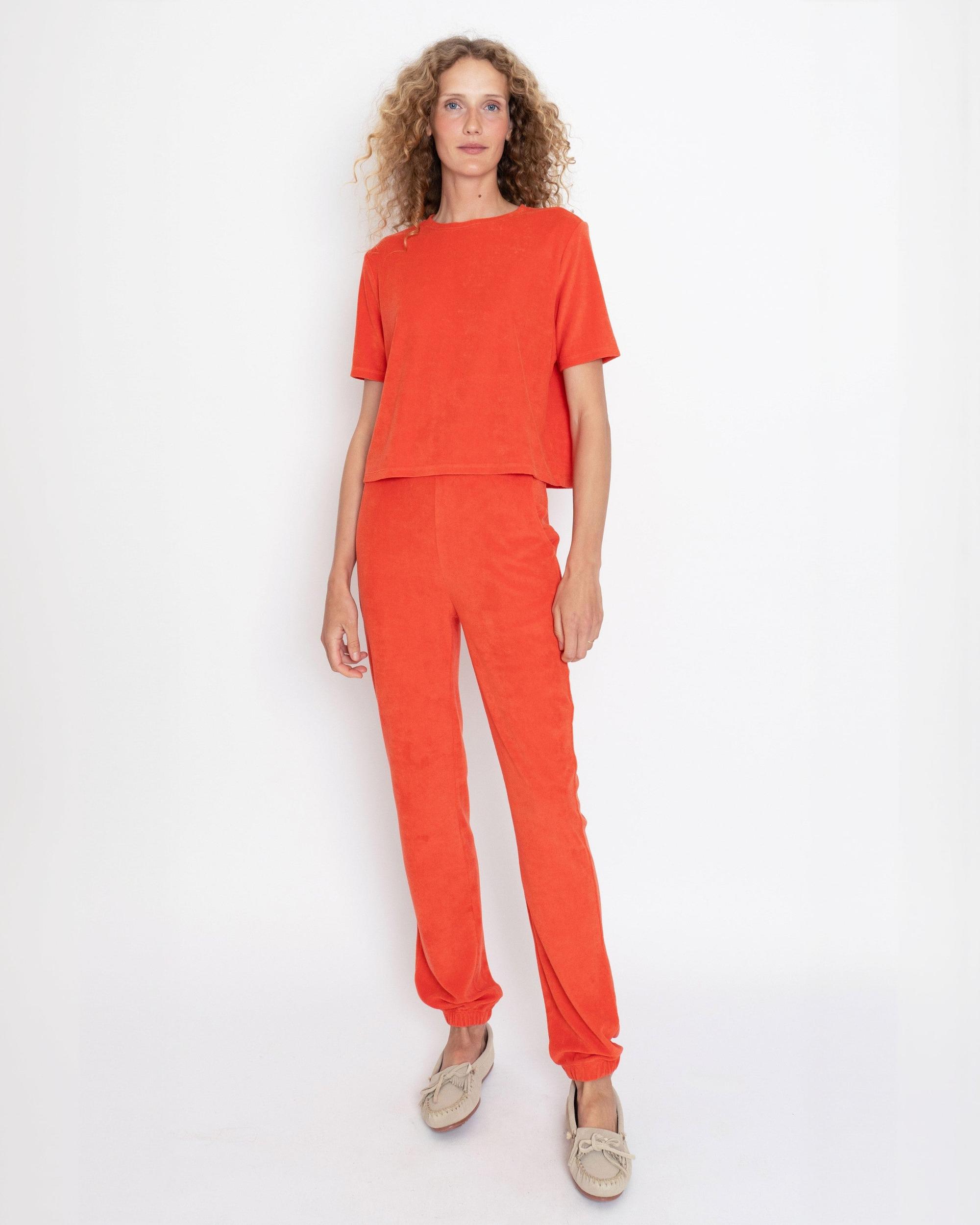 The Terry Sweatpants - Poppy Female Product Image