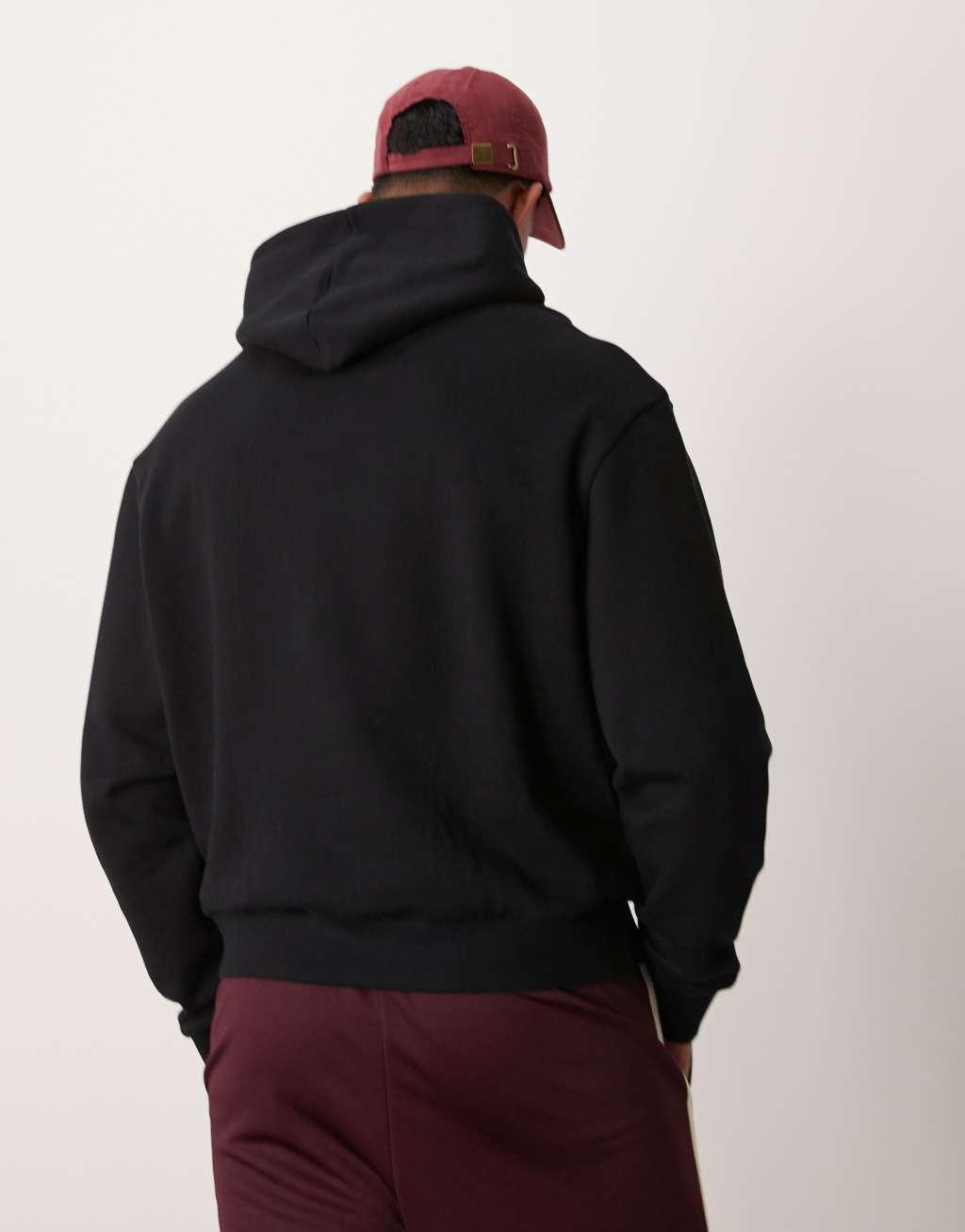 ASOS DESIGN essential boxy oversized hoodie in black Product Image