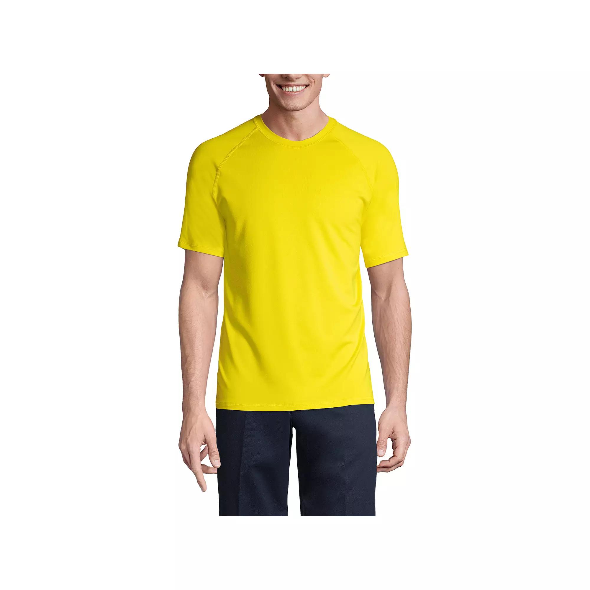 Men's Lands' End School Uniform Short Sleeve Active Tee,  Product Image