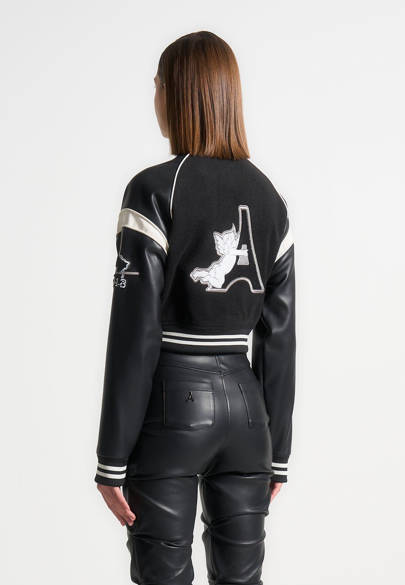 Eiffel Varsity Jacket - Black Female Product Image