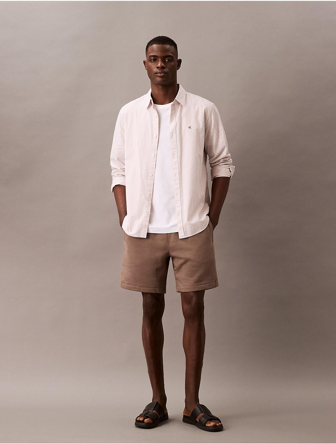 Calvin Klein Mens Archive Logo Fleece Shorts - Grey Product Image