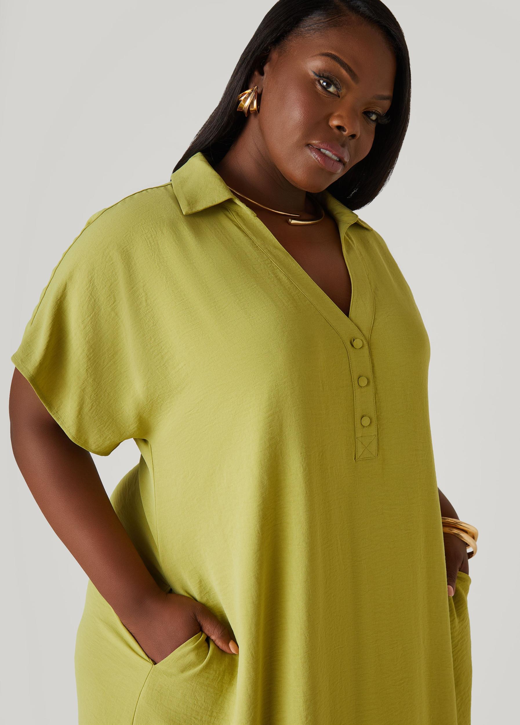 Textured Maxi Shirtdress Product Image