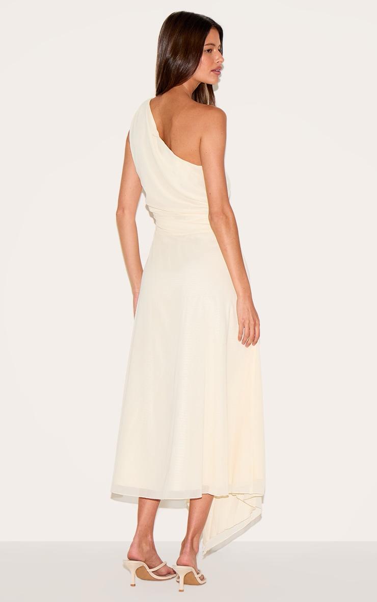 Butter Yellow One Shoulder Maxi Dress Product Image