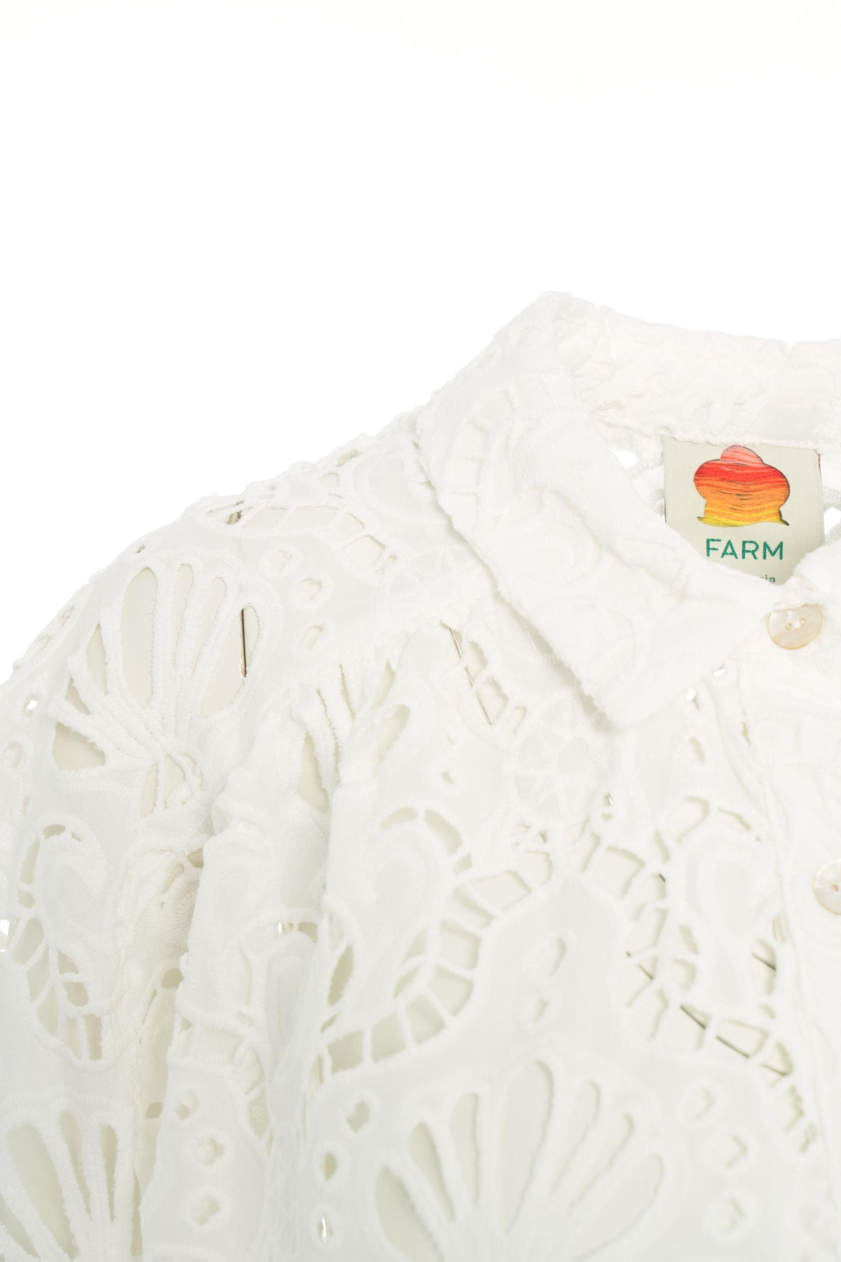 Blouse with perforated embroidery Product Image