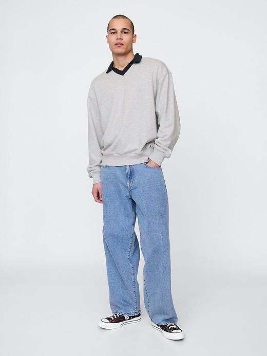 Oversized Polo Sweatshirt Product Image