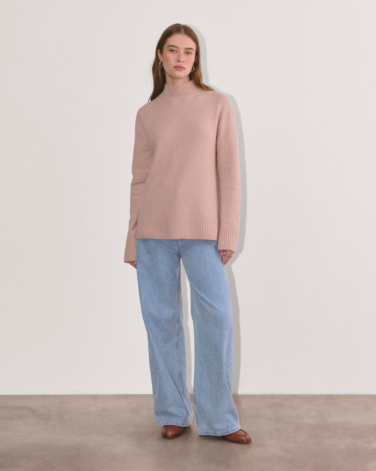 Womens Mockneck Sweater in Plush Cotton by Everlane Product Image