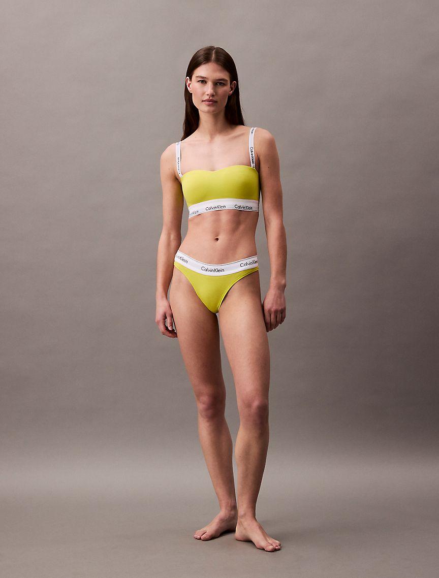 Icon Cotton Modal Lightly Lined Bandeau Bra Product Image