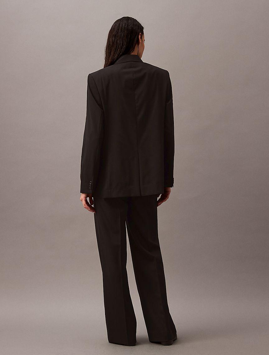 Wool Gabardine Blend Flared Pants Product Image