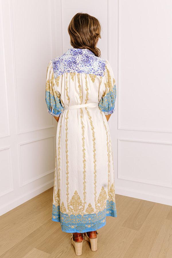 Isles of Scilly Floral Maxi Dress in Blue Product Image