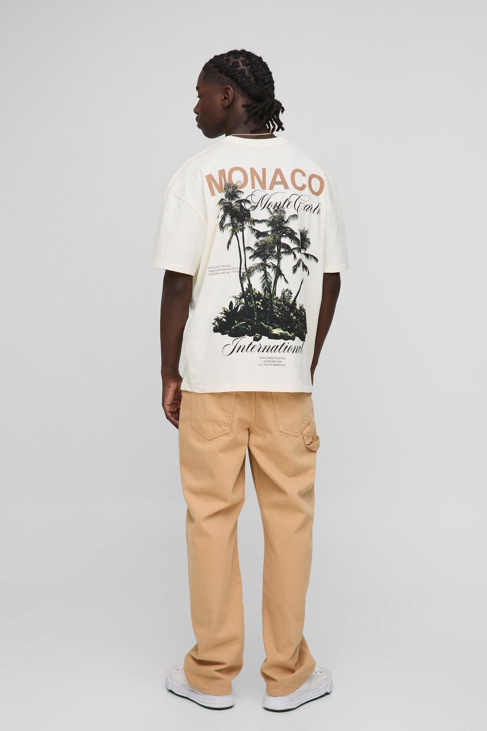 Oversized Worldwide Monaco T-Shirt | boohooMAN USA Product Image